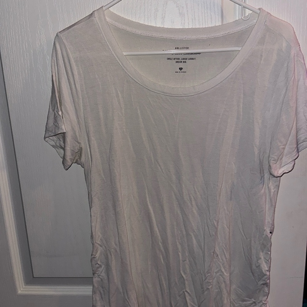 White Tee With Side Tassles